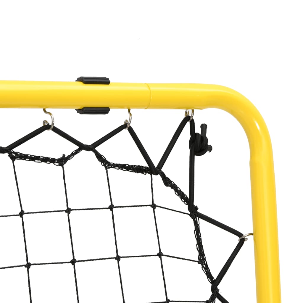 Voetbalrebounder dubbelzijdig verstelbaar staal geel en zwart