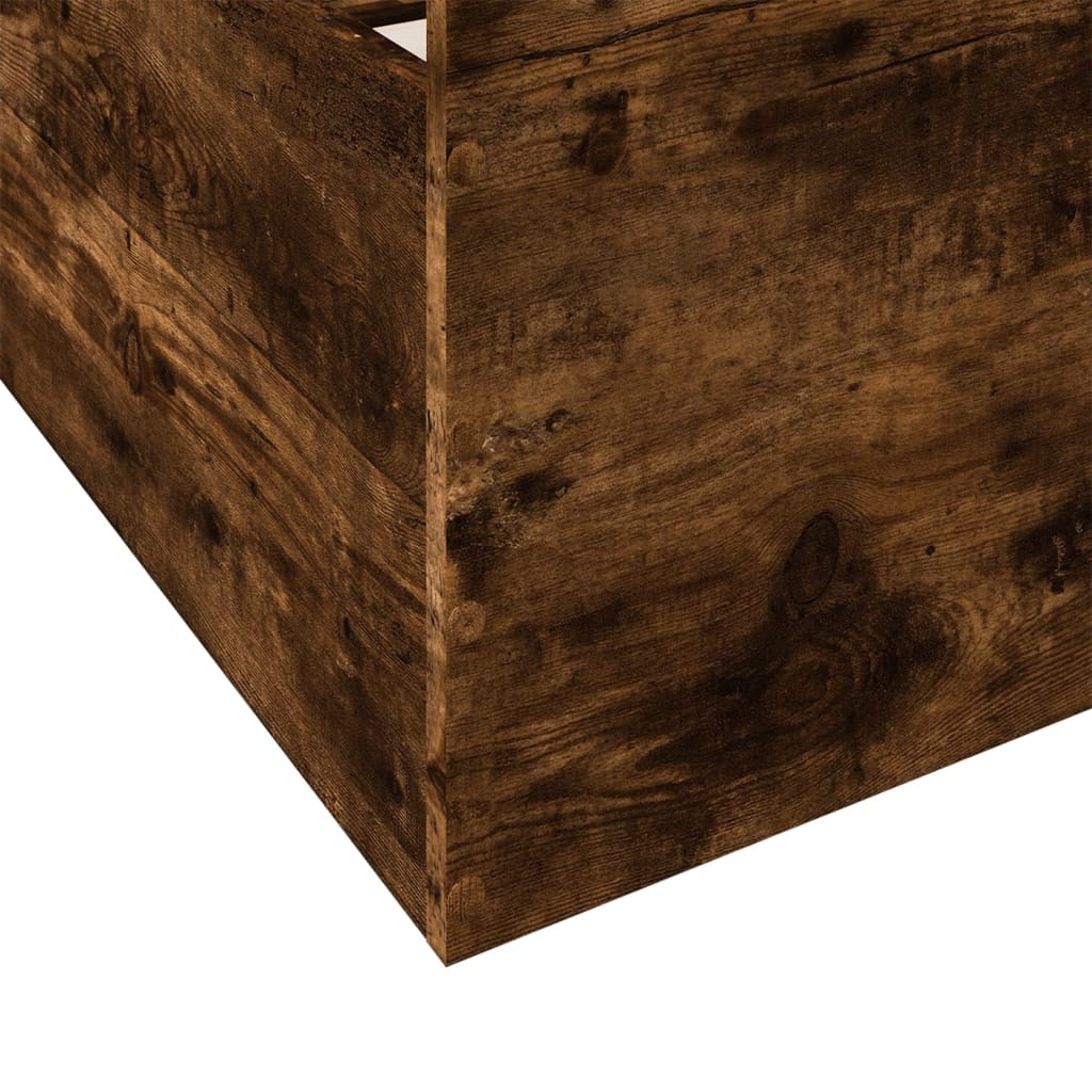 Bedframe met lades bewerkt hout gerookt eikenkleurig 150x200 cm