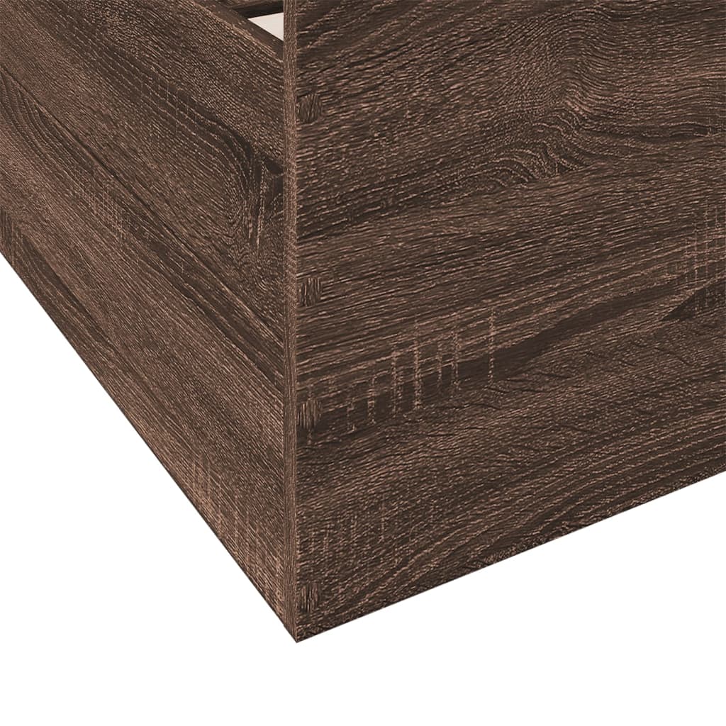 Bedframe met lades bewerkt hout bruineikenkleurig 150x200 cm