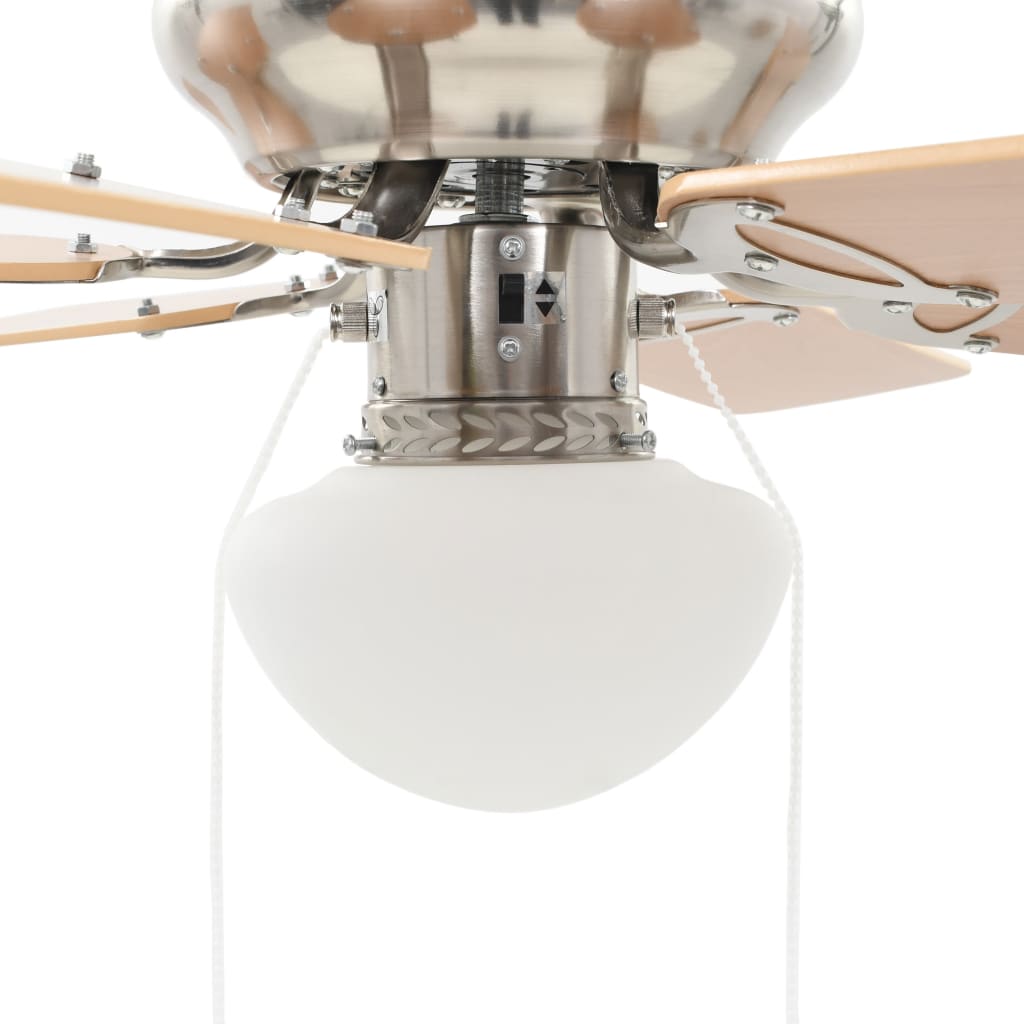 Moderne plafondventilator met geïntegreerde lamp - 82 cm - warmbruin
