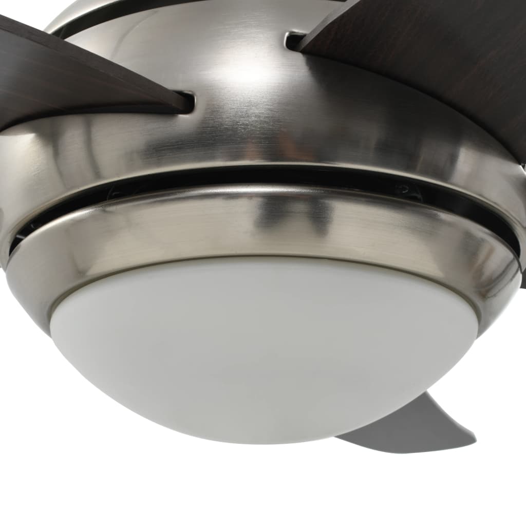 Stijlvolle en efficiënte bruine plafondventilator met lamp - 128 cm
