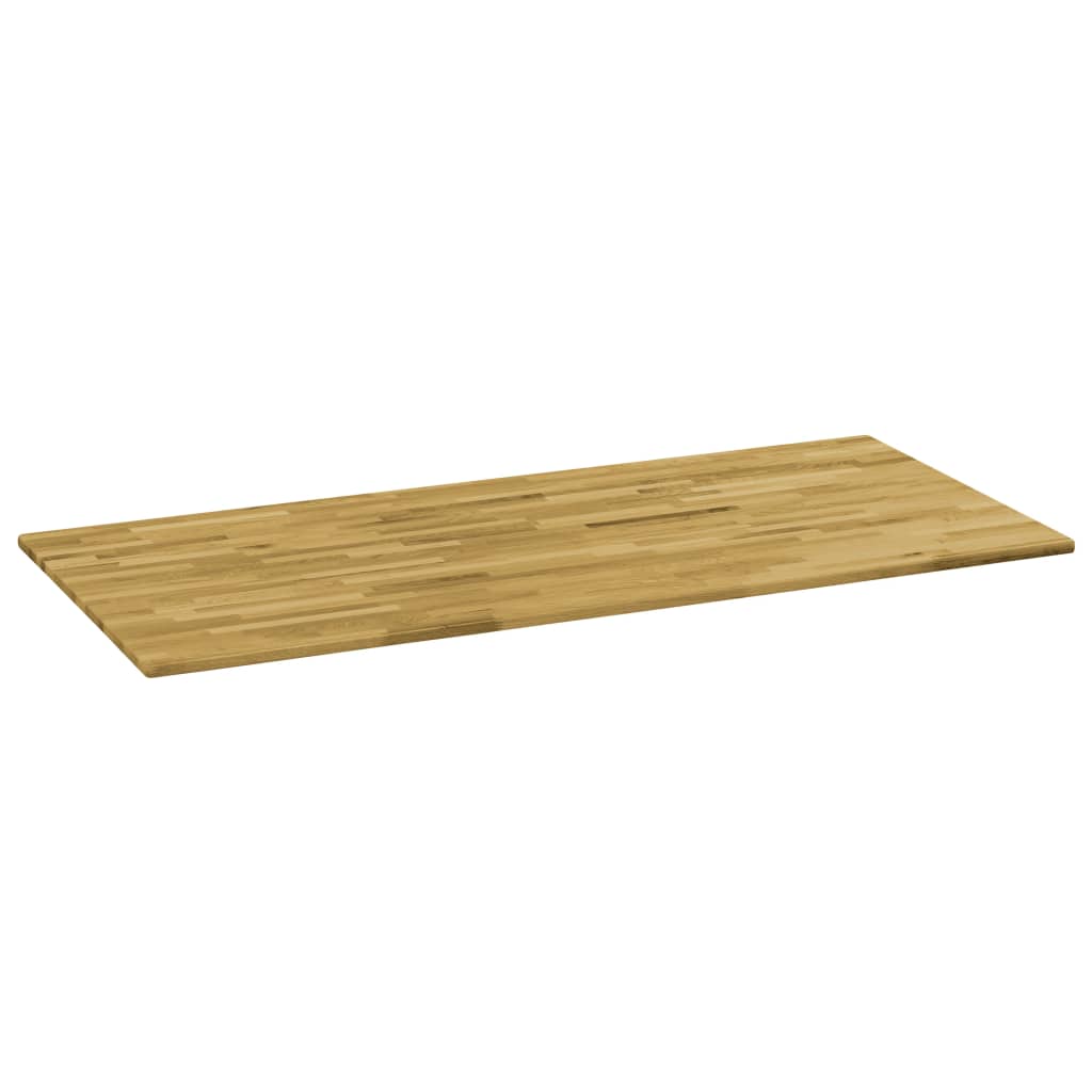 Tafelblad rechthoekig 23 mm 100x60 cm massief eikenhout