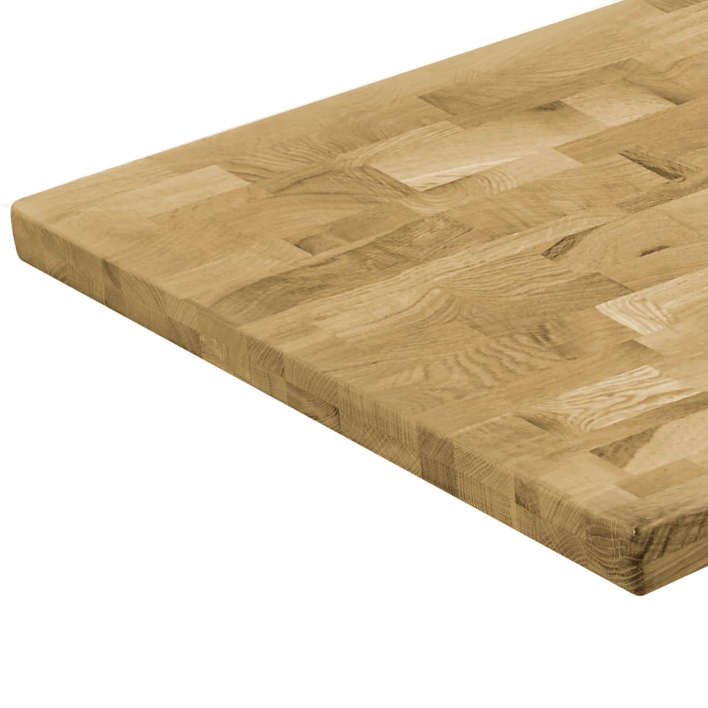 Tafelblad rechthoekig 44 mm 140x60 cm massief eikenhout