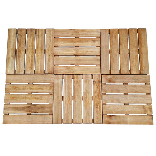 Terrastegels 6 st 50x50 cm hout bruin
