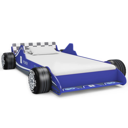 Kinderbed raceauto blauw 90x200 cm