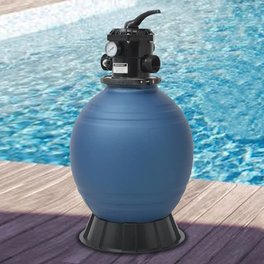 Trendy Zwembadzandfilter met 6-positie ventiel 460 mm blauw