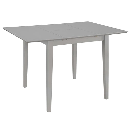 Trendy Eettafel verlengbaar (80-120)x80x74 cm MDF grijs