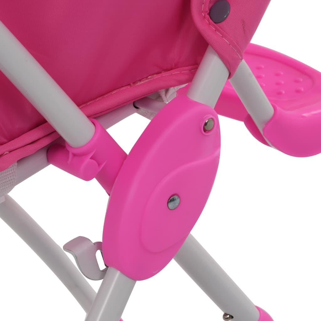 Kinderstoel hoog roze en wit
