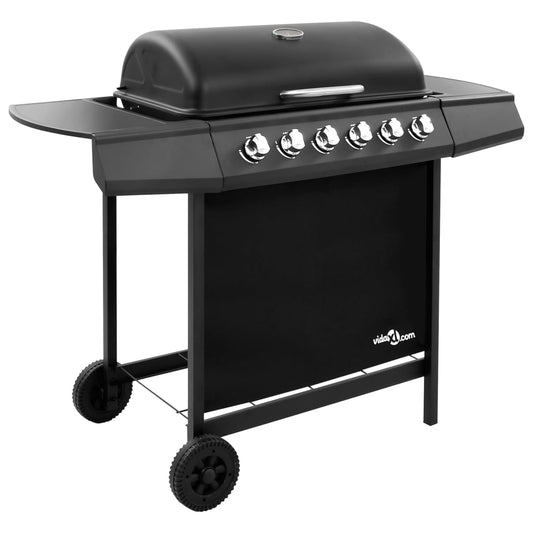 Trendy Gasbarbecue met 6 branders zwart