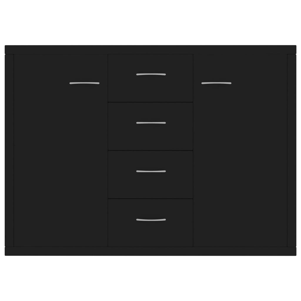 "Stijlvol zwart dressoir van spaanplaat - Afmetingen 88x30x65 cm"