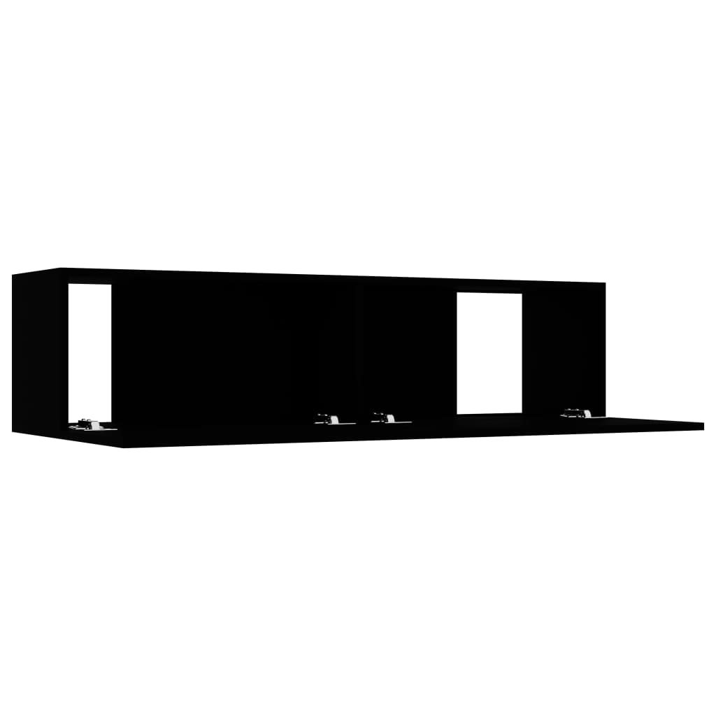Tv-meubel 120x30x30 cm bewerkt hout zwart