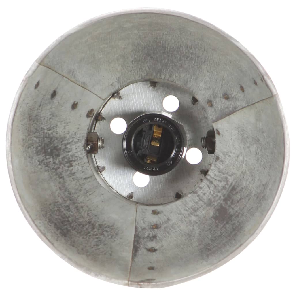Bureaulamp industrieel rond E27 58x18x90 cm zilverkleurig