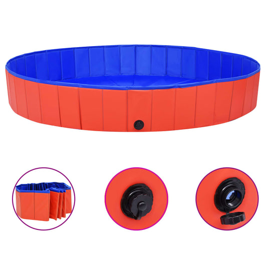Hondenzwembad inklapbaar 200x30 cm PVC rood