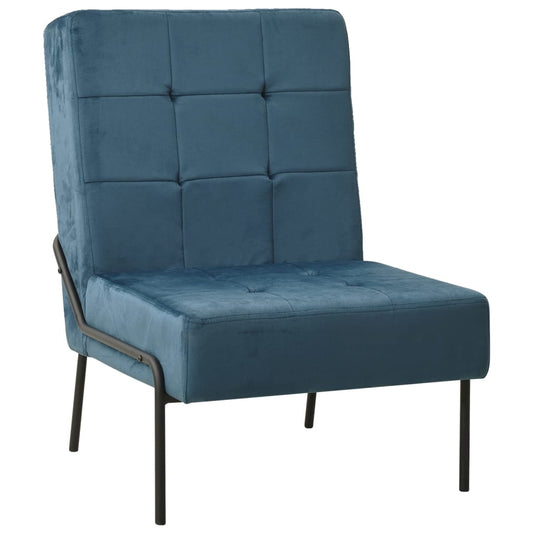 Relaxstoel 65x79x87 cm fluweel blauw