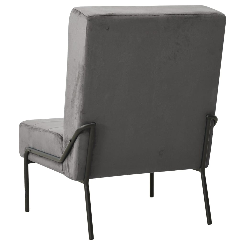 Relaxstoel 65x79x87 cm fluweel donkergrijs