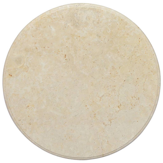 Tafelblad Ø60x2,5 cm marmer crèmekleurig