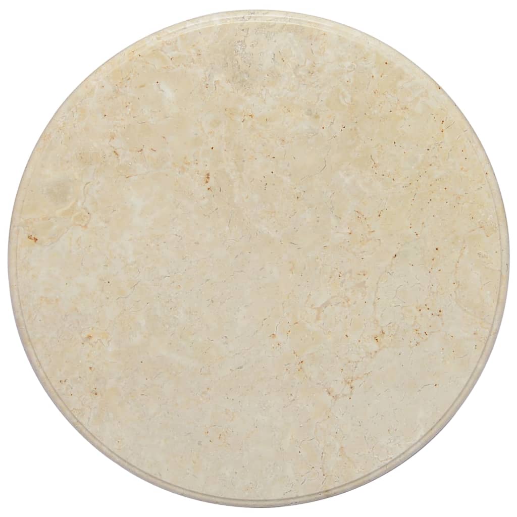 Tafelblad Ø60x2,5 cm marmer crèmekleurig