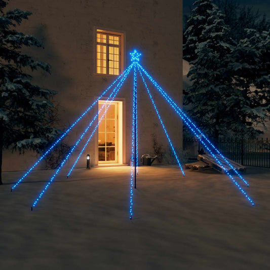 Kerstboomverlichting met 576 LED's binnen en buiten 3,6 m blauw