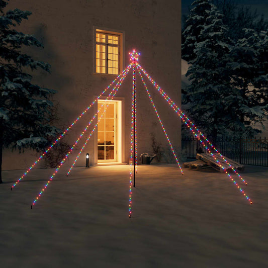 Kerstboomverlichting 576 LED's binnen/buiten 3,6 m meerkleurig