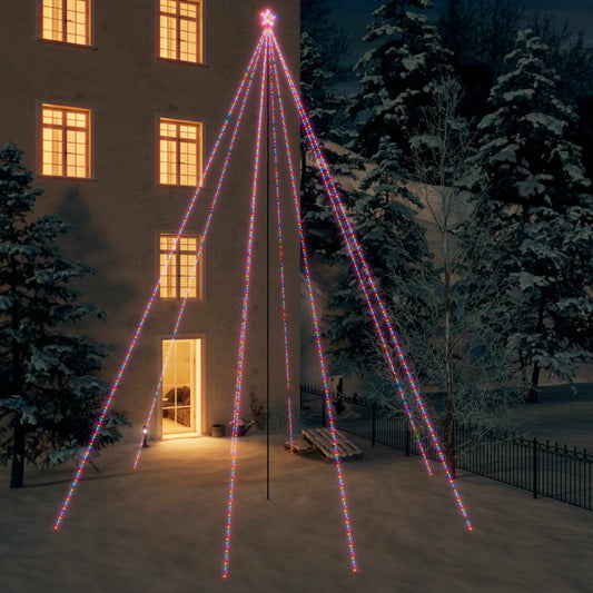 Kerstboomverlichting 1300 LED's binnen/buiten 8 m meerkleurig