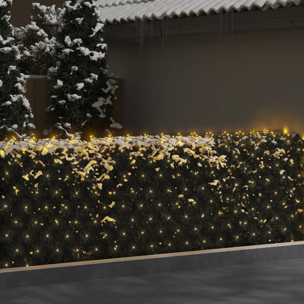 Kerstnetverlichting 204 LED's binnen en buiten 3x2 m warmwit