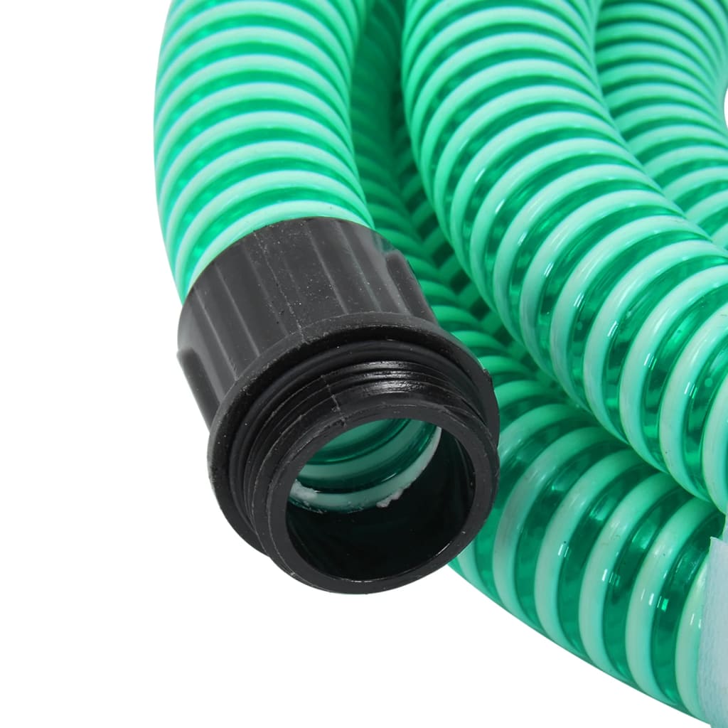 Zuigslang met messing koppelingen 1,1'' 3 m PVC groen