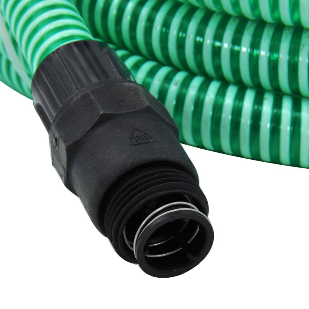 Zuigslang met PVC koppelingen 1,1'' 7 m PVC groen