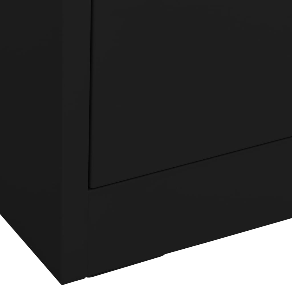 Archiefkast 90x46x72,5 cm staal zwart