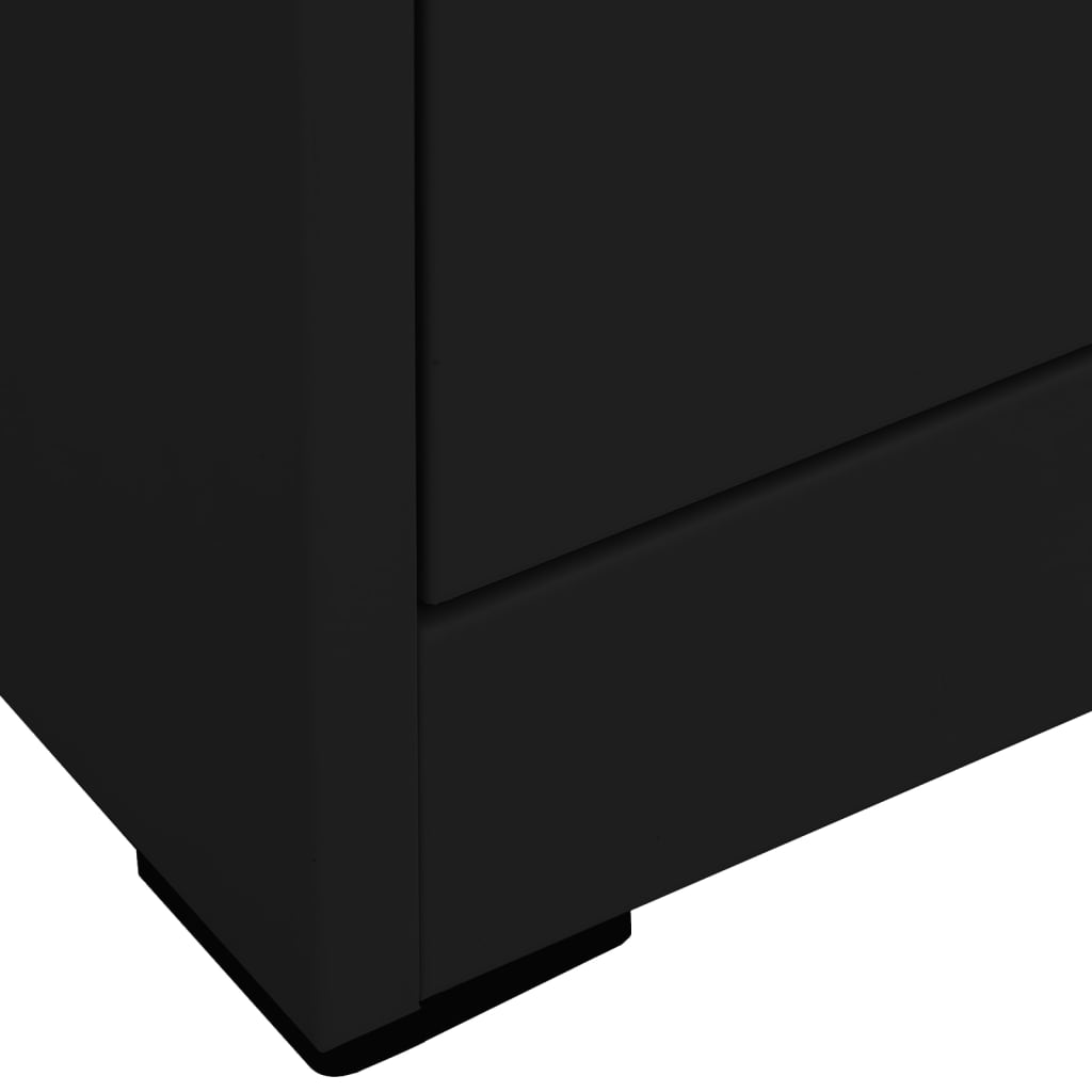 Archiefkast 90x46x134 cm staal zwart