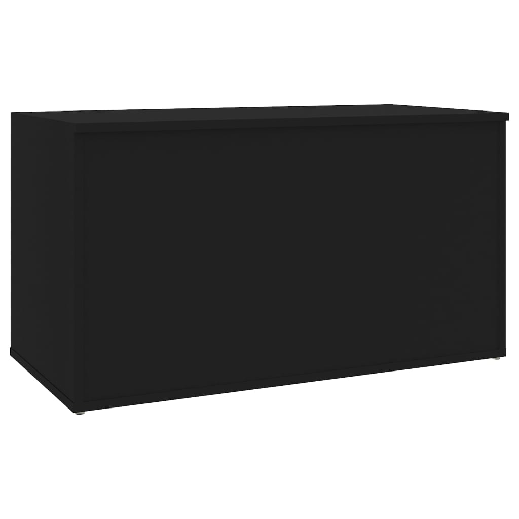 Opbergkist 84x42x46 cm bewerkt hout zwart