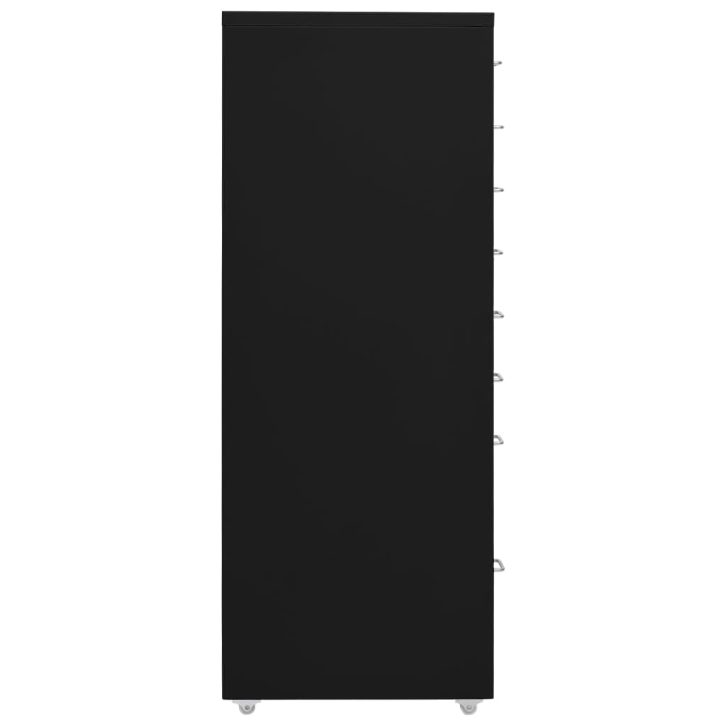 Ladeblok verrijdbaar 28x41x109 cm metaal zwart