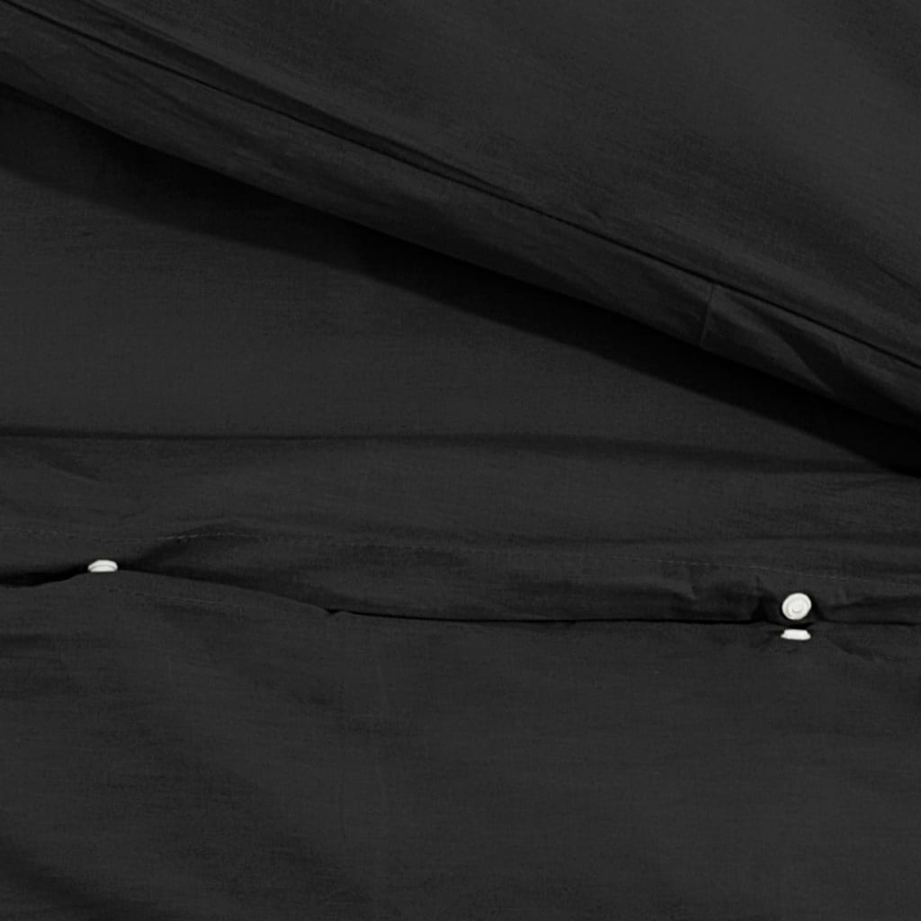 Dekbedovertrekset 240x220 cm katoen zwart