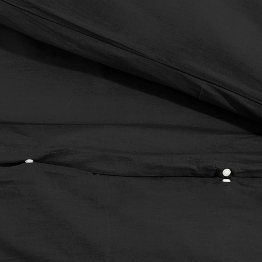 Dekbedovertrekset 140x200 cm katoen zwart