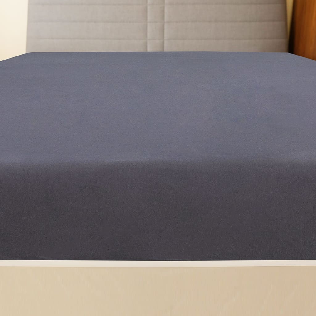 Katoenen hoeslaken antracietkleurig - Jersey stof - Afmeting 100x200 cm