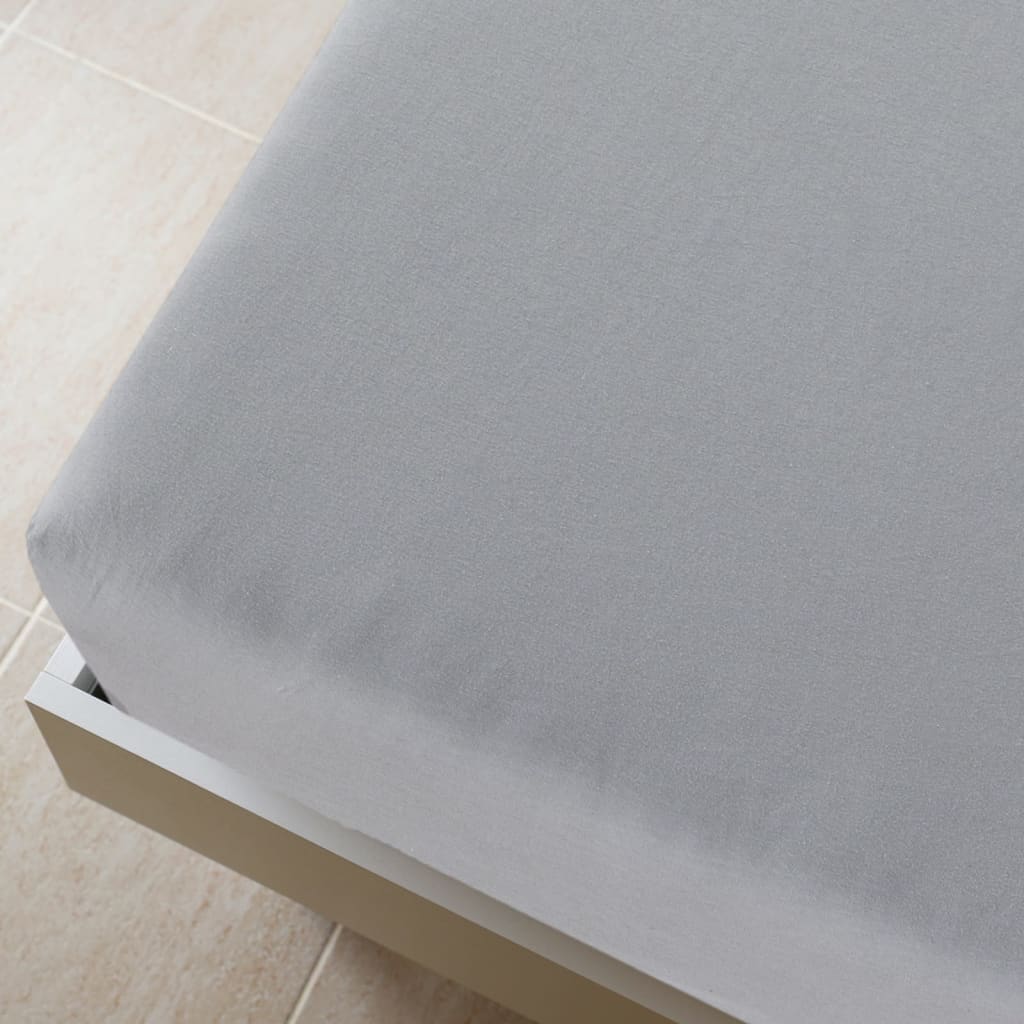 Grijze Jersey Katoenen Hoeslaken - 140x200 cm voor Optimaal Comfort