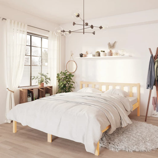 Stevig bedframe van massief grenenhout: 160x200 cm - een duurzame en stijlvolle keuze voor jouw slaapkamer!