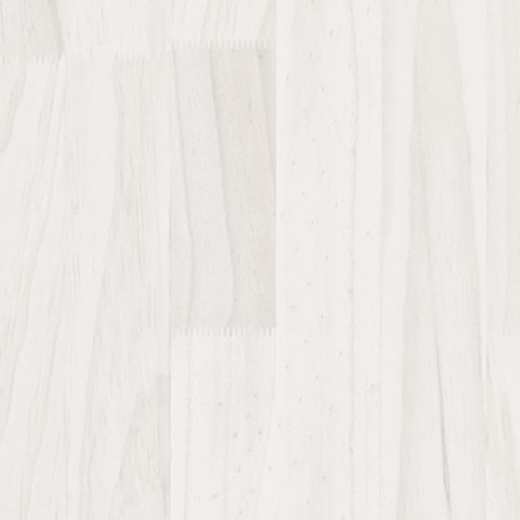 Bedframe massief grenenhout wit 120x200 cm