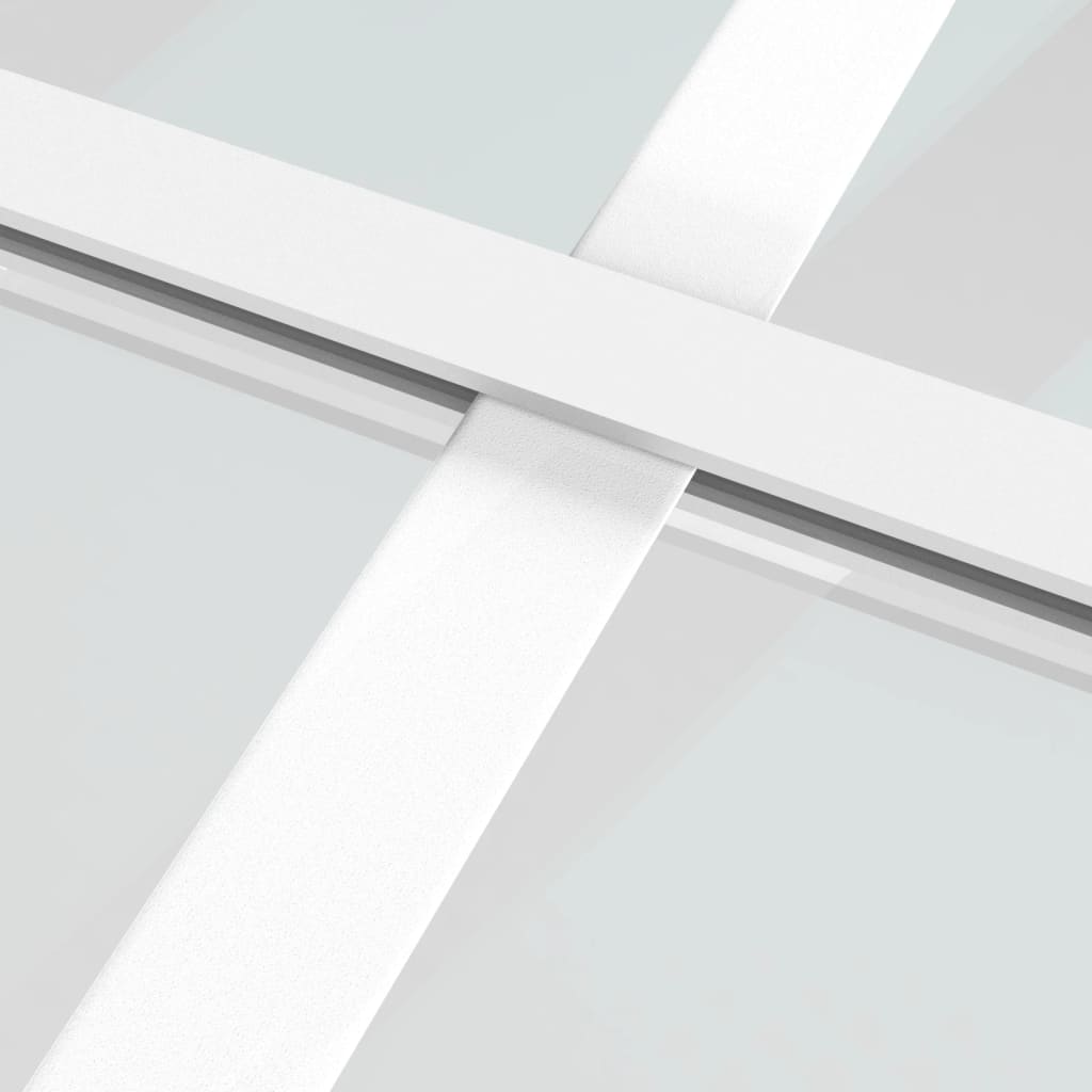 Schuifdeur 102,5x205 cm ESG-glas en aluminium wit