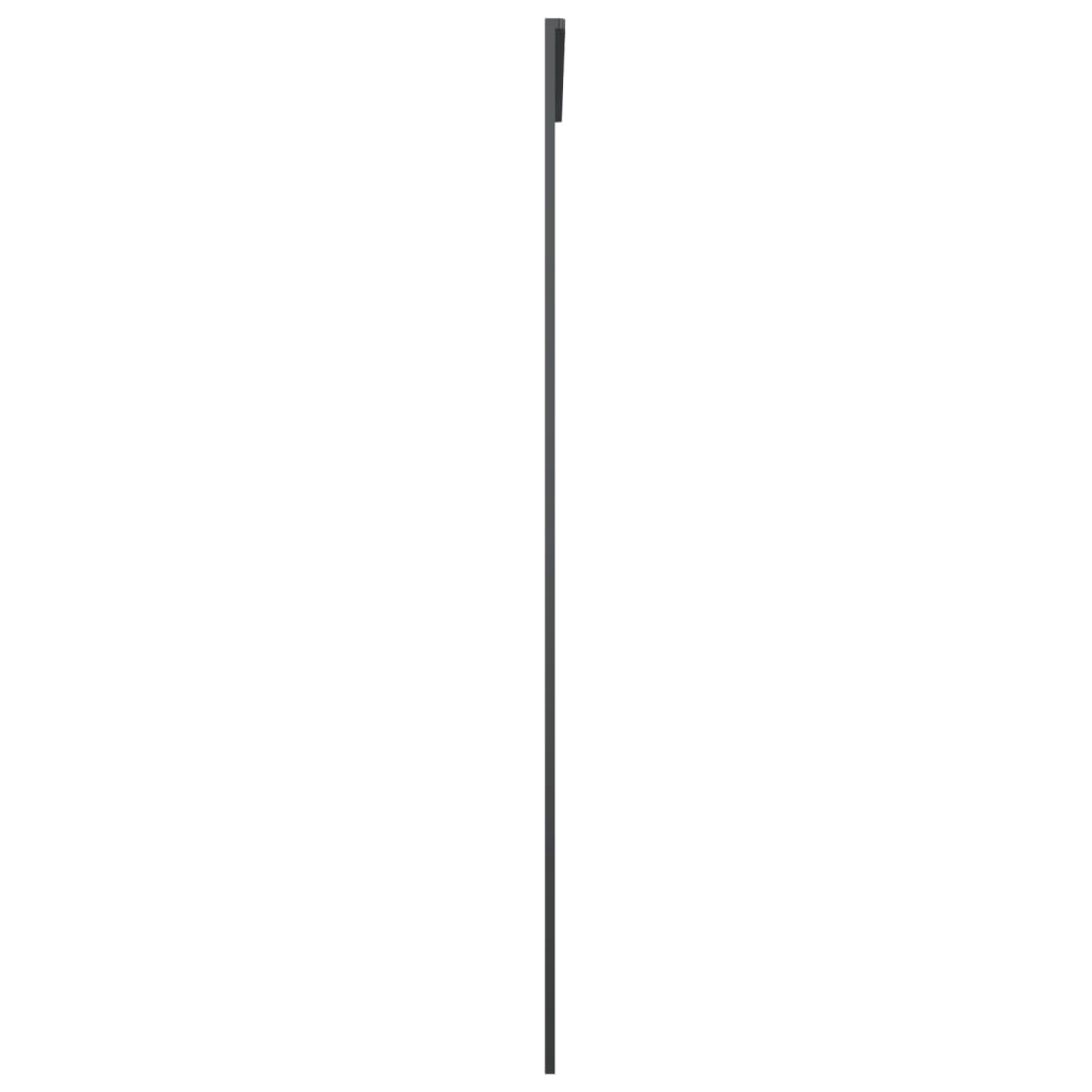 Schuifdeur 102,5x205 cm mat ESG-glas en aluminium zwart