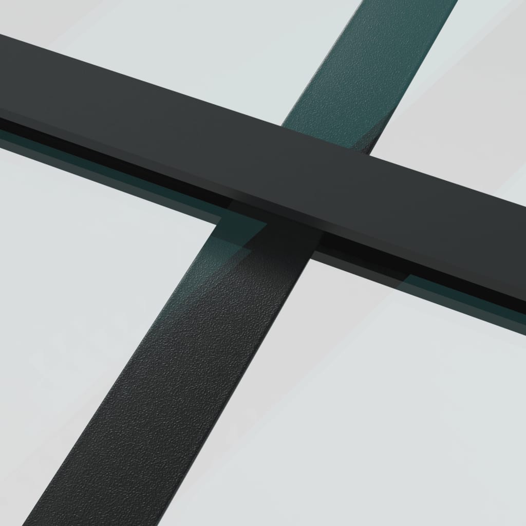 Schuifdeur 102,5x205 cm mat ESG-glas en aluminium zwart