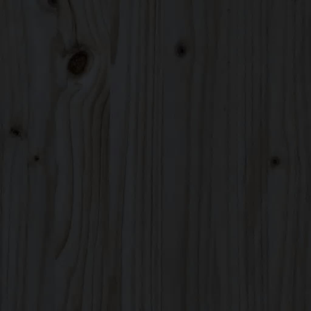 Stoer en stijlvol bedframe van massief grenenhout in het zwart - 160x200 cm