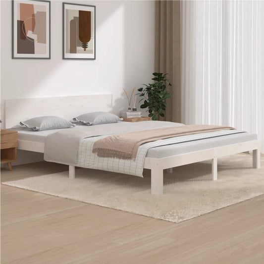 "Stijlvol wit bedframe van massief grenenhout – 160x200 cm"