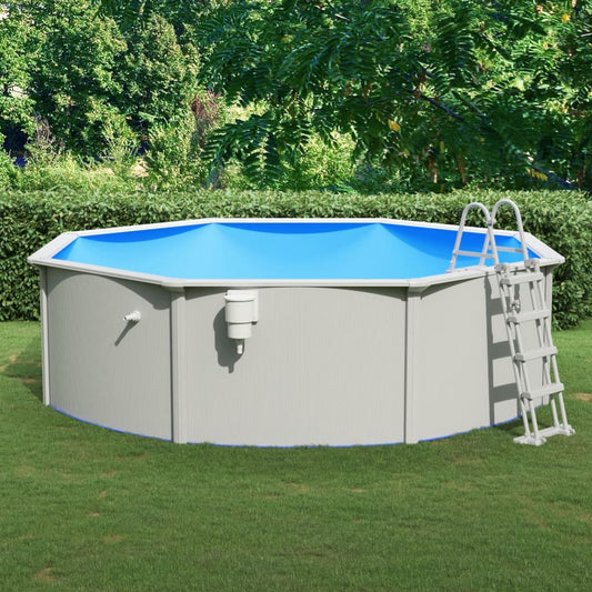 Zwembad met veiligheidsladder 460x120 cm