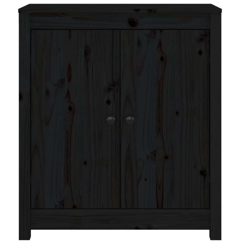 Stijlvol zwart dressoir van massief grenenhout - Afmetingen 70x35x80 cm