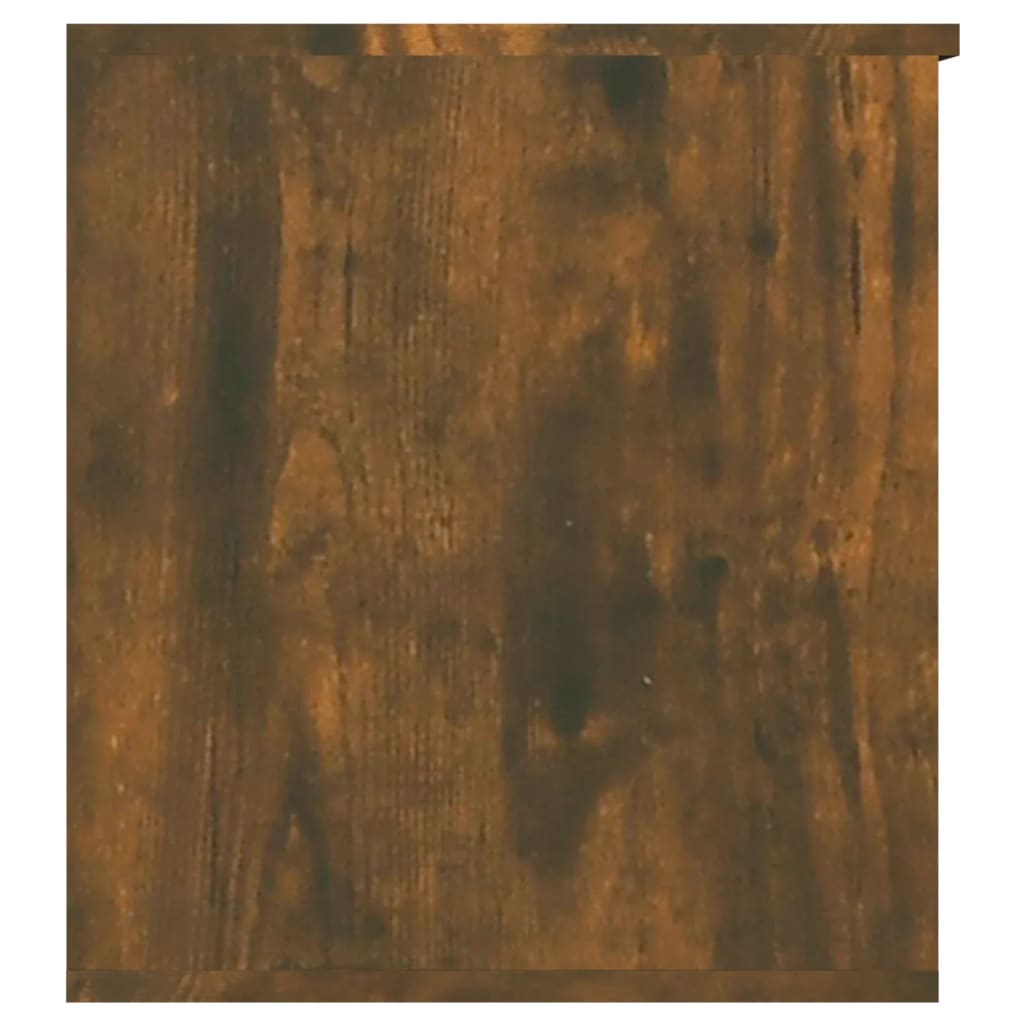 Opbergkist 84x42x46 cm bewerkt hout gerookt eikenkleurig