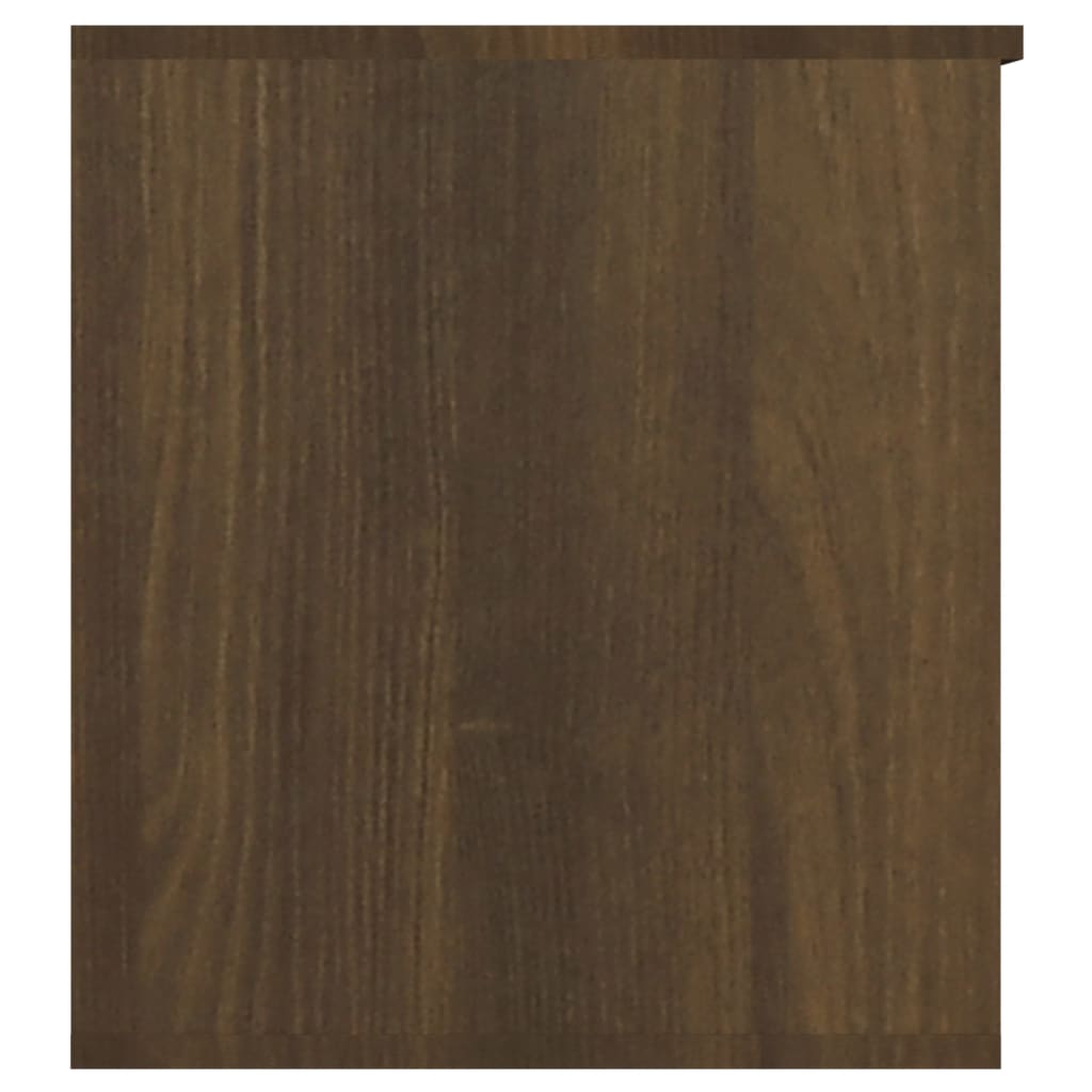 Opbergkist 84x42x46 cm bewerkt hout bruin eikenkleur