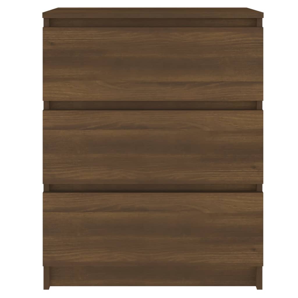 Dressoir 60x35x76 cm bewerkt hout bruin eikenkleur