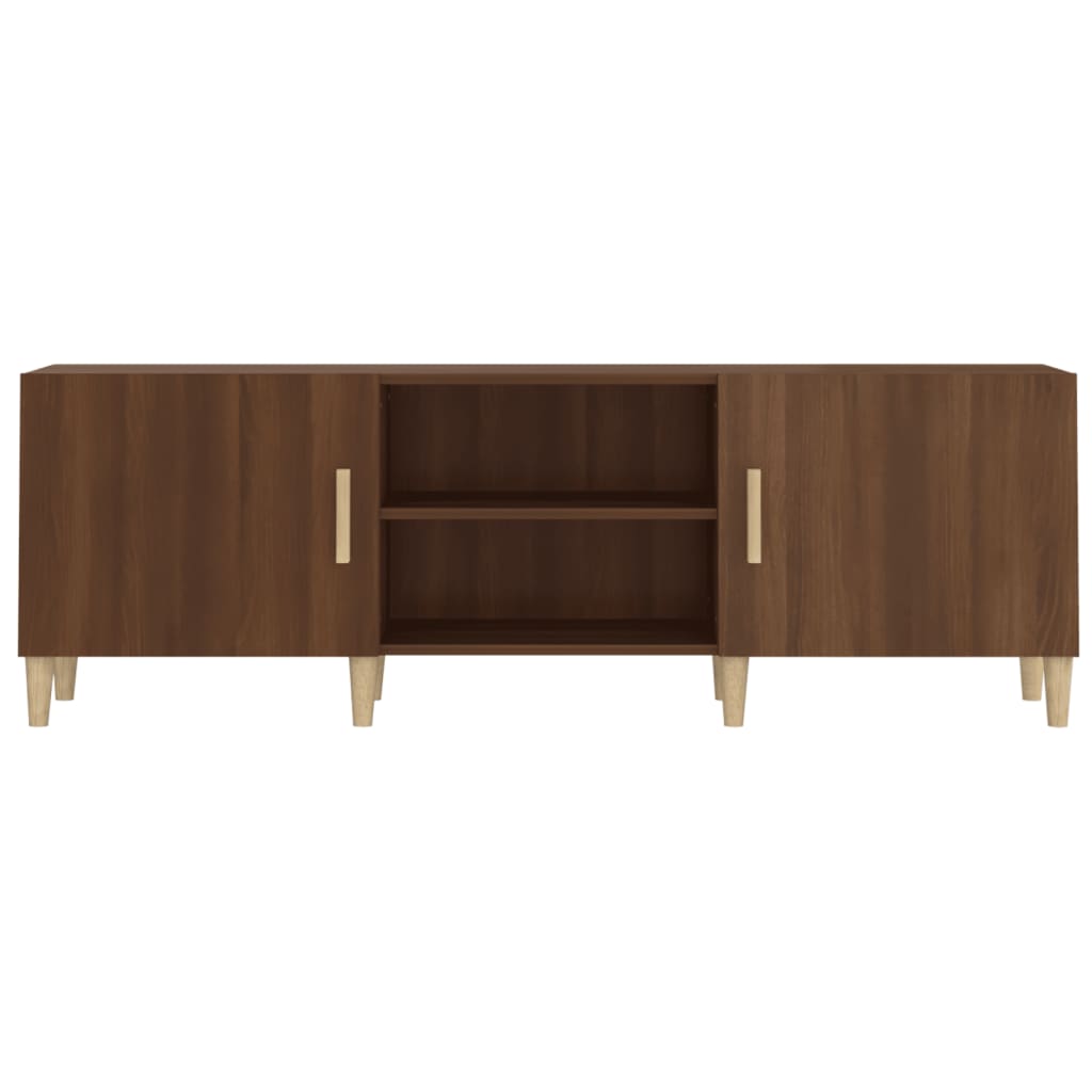 Luxe TV-meubel van prachtig bewerkt hout in warme eikenkleur - 150x30x50 cm