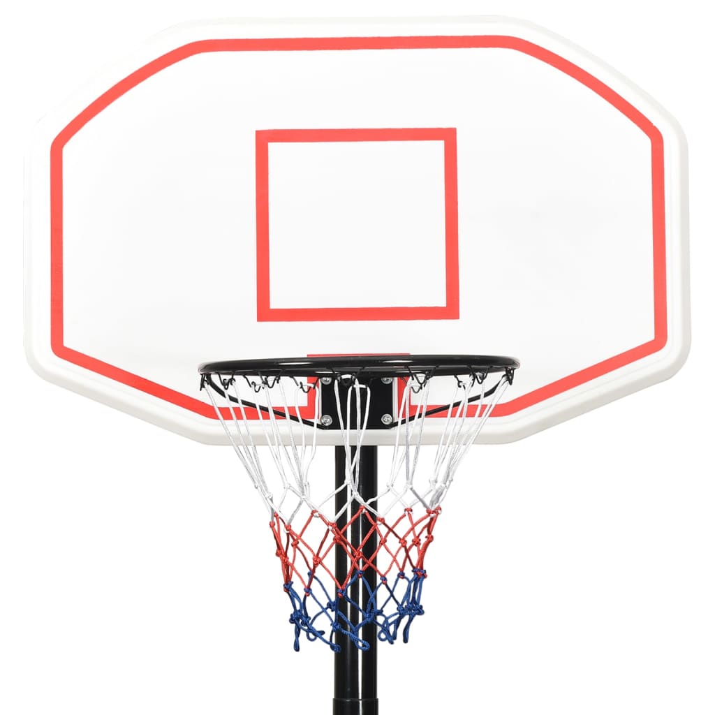 Basketbalstandaard 258-363 cm polyetheen wit