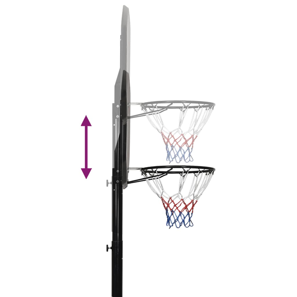 Basketbalstandaard 258-363 cm polyetheen